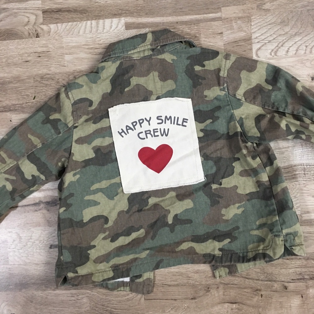 Zara Happy smile crew jacket